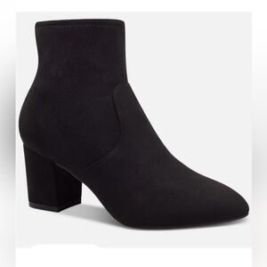 New Charter Club Black Boots Vegan Suede with heel size 9.5 no box